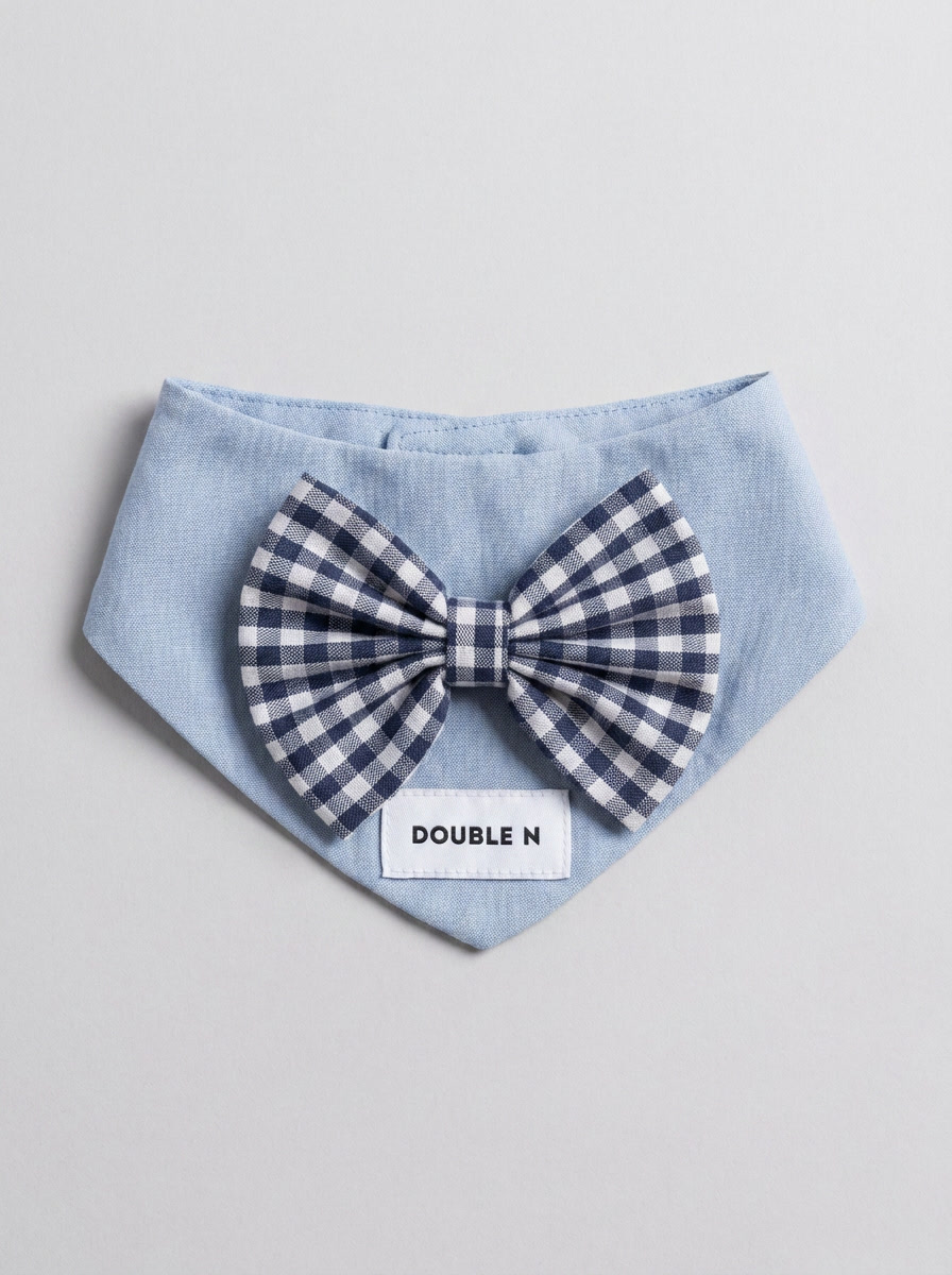 detail — gingham bow tie
