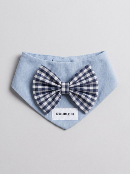 detail — gingham bow tie