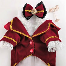 Load image into Gallery viewer, MC PET Edward Medieval European Castle Vampire Red Coat with Lace Shirt and Bow Tie
