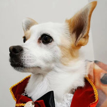 Load image into Gallery viewer, MC PET Edward Medieval European Castle Vampire Red Coat with Lace Shirt and Bow Tie
