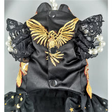 Load image into Gallery viewer, MC PET Esme Lace Dress Black with Sequined Rose decoration
