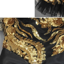 Load image into Gallery viewer, MC PET Bella Black Dress with Golden Sequins
