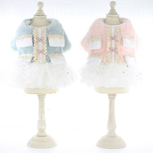 Load image into Gallery viewer, Faux Rabbit Fur Dress With Organza and Broderies Details
