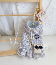 Load image into Gallery viewer, Jelly Luxurious Tweed Dress with Fleece Lined and Pearl Button Decorations
