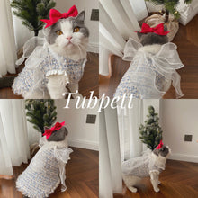 Load image into Gallery viewer, Tubpett Luxurious Tweed Dress with Chiffon Ribbon
