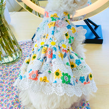 Load image into Gallery viewer, Pet Circle Floral Printed Dress with Broderie Details
