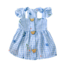 Load image into Gallery viewer, Summer holiday blue checked dress
